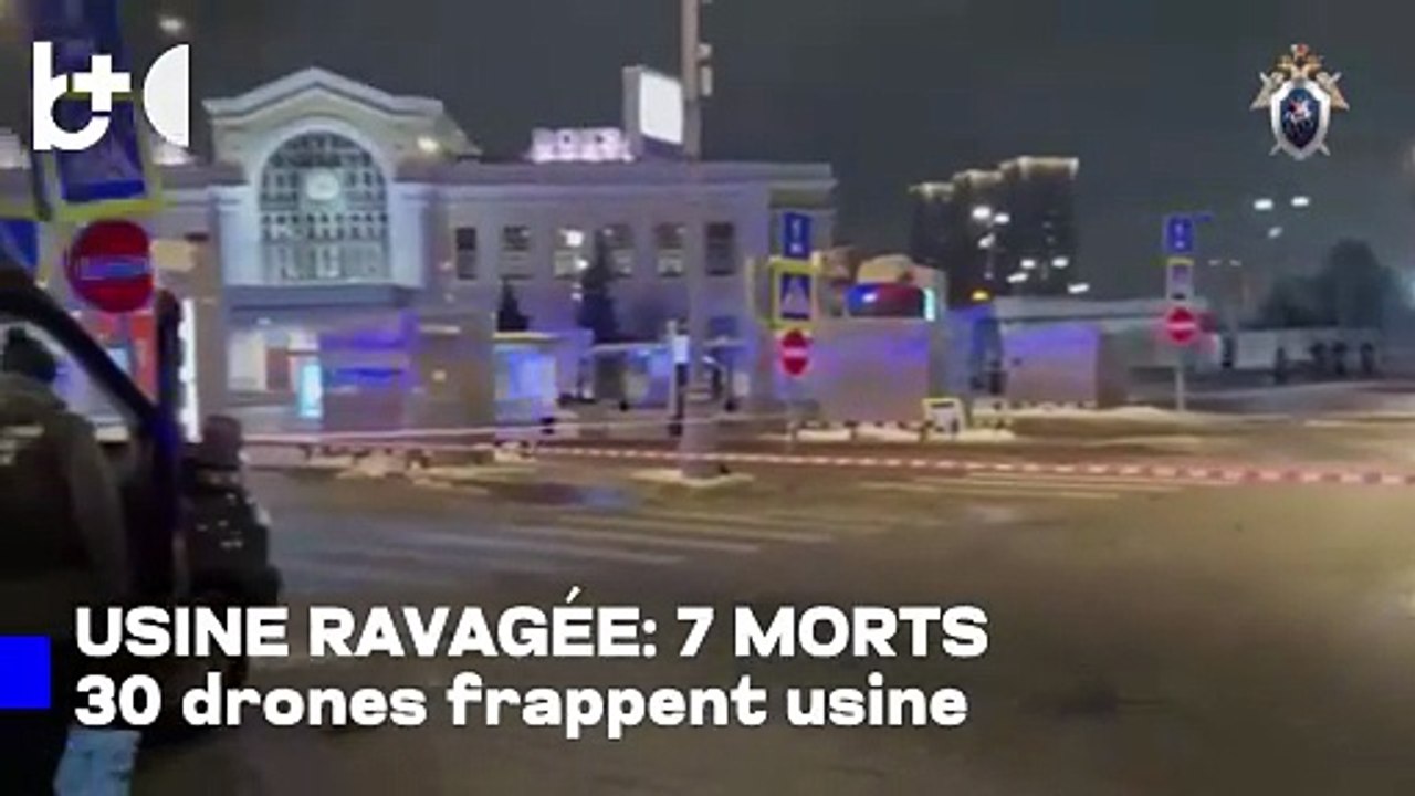 Usine en flammes, fumée noire dans le ciel / L'Ukraine frappe en Russie, sept morts