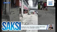 Lalaki, nabagsakan sa ulo ng mga kongkretong tipak na nahulog mula sa lumang gusali | Saksi