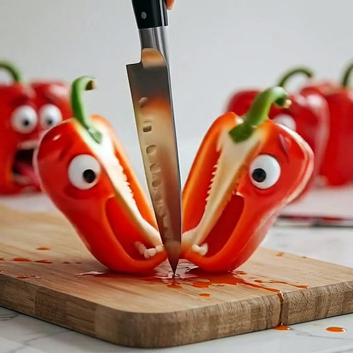 Shimla Mirch Crying While Cutting 😭 | Cute Capsicum CartoonShimla Mirch Crying While Cutting 😭 | Cute Capsicum Cartoon