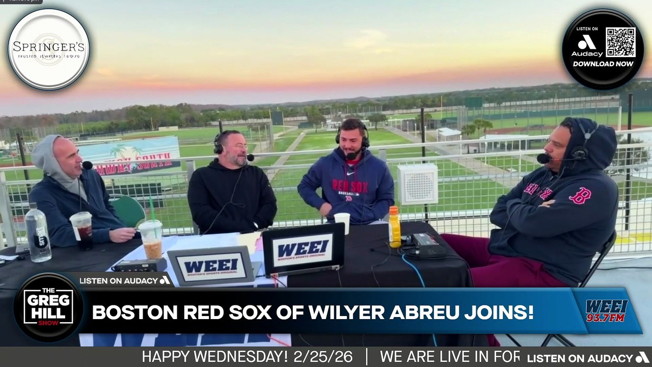 Red Sox Gold Glove Outfielder Wilyer Abreu joins live from Fort Myers! The Greg Hill Show!