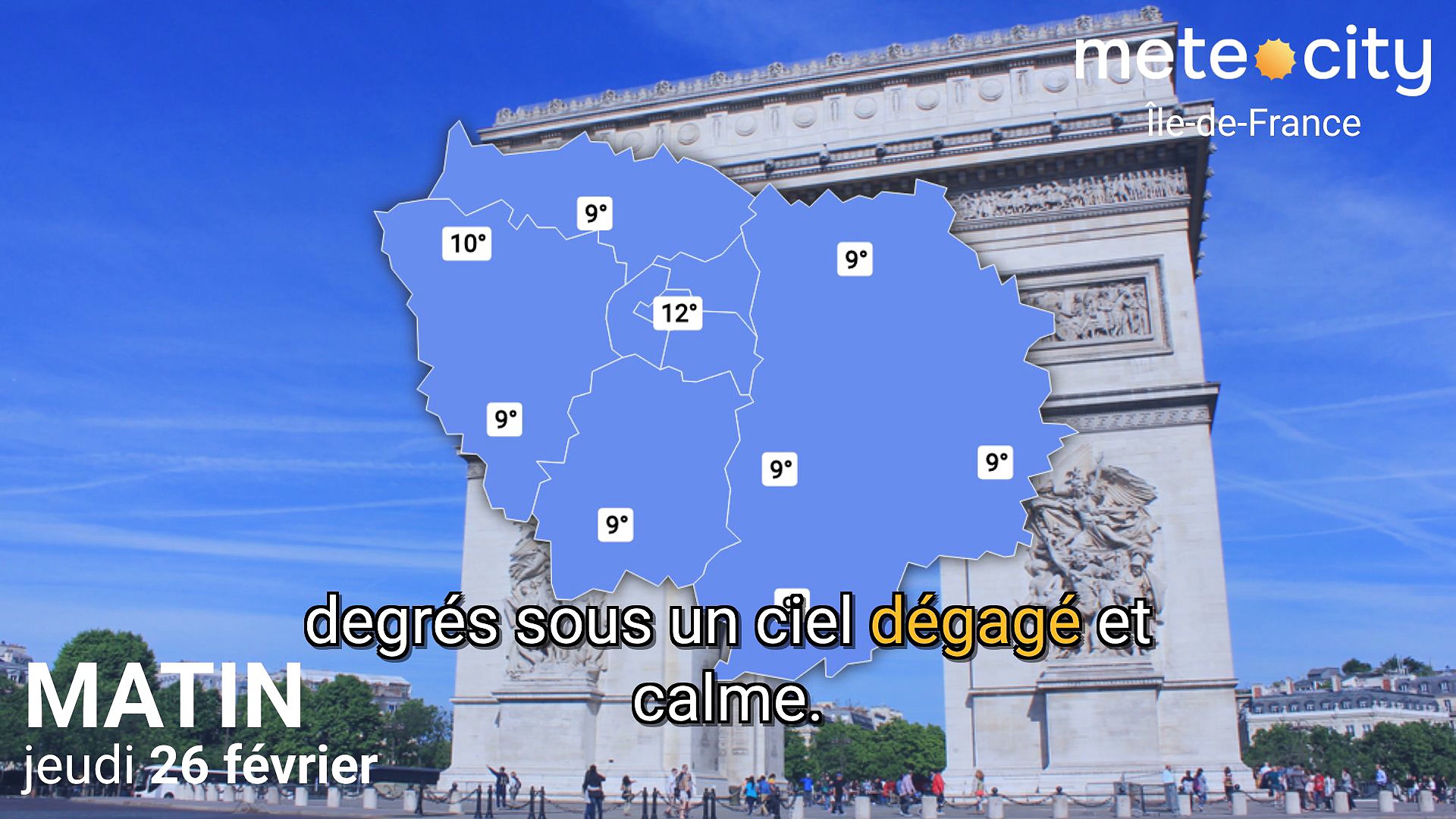 Bulletin météo Île-de-France du jeudi 26 février 2026