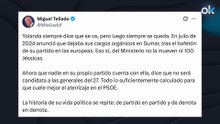 Tellado asegura que Yolanda Díaz "dice que se va" para que "cuele mejor su aterrizaje" en el PSOE