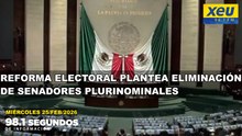 Reforma electoral plantea eliminación de senadores plurinominales