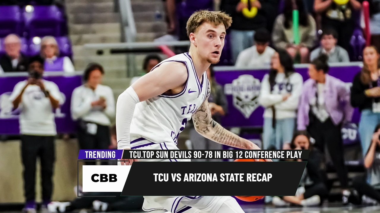 TCU Pulls Away Late to Beat Arizona State 90-78 | Micah Robinson Drops 20