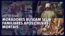 Moradores buscam seus familiares após chuvas mortais em Minas Gerais