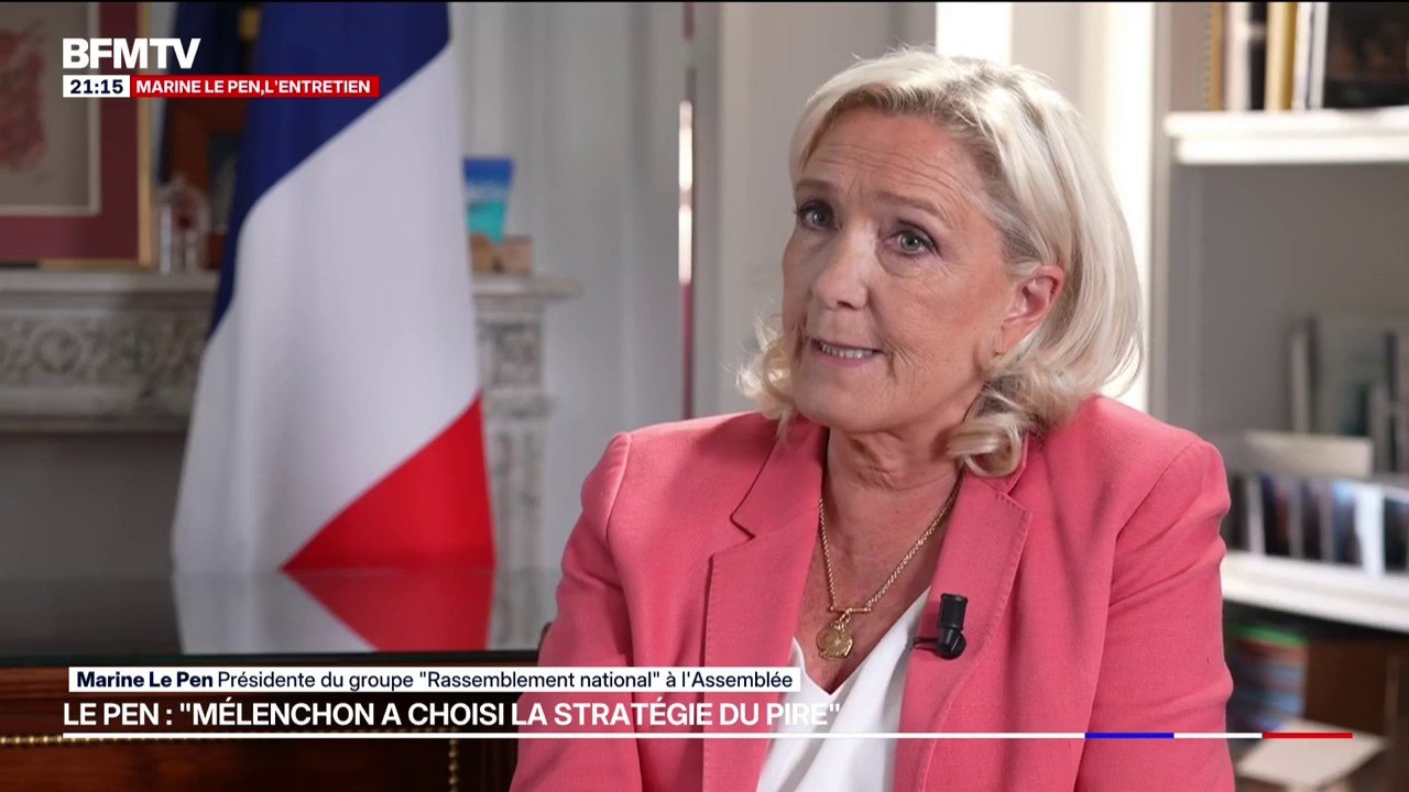 Marine Le Pen: "Jean-Luc Mélenchon a choisi la stratégie du pire, de l'intimidation"