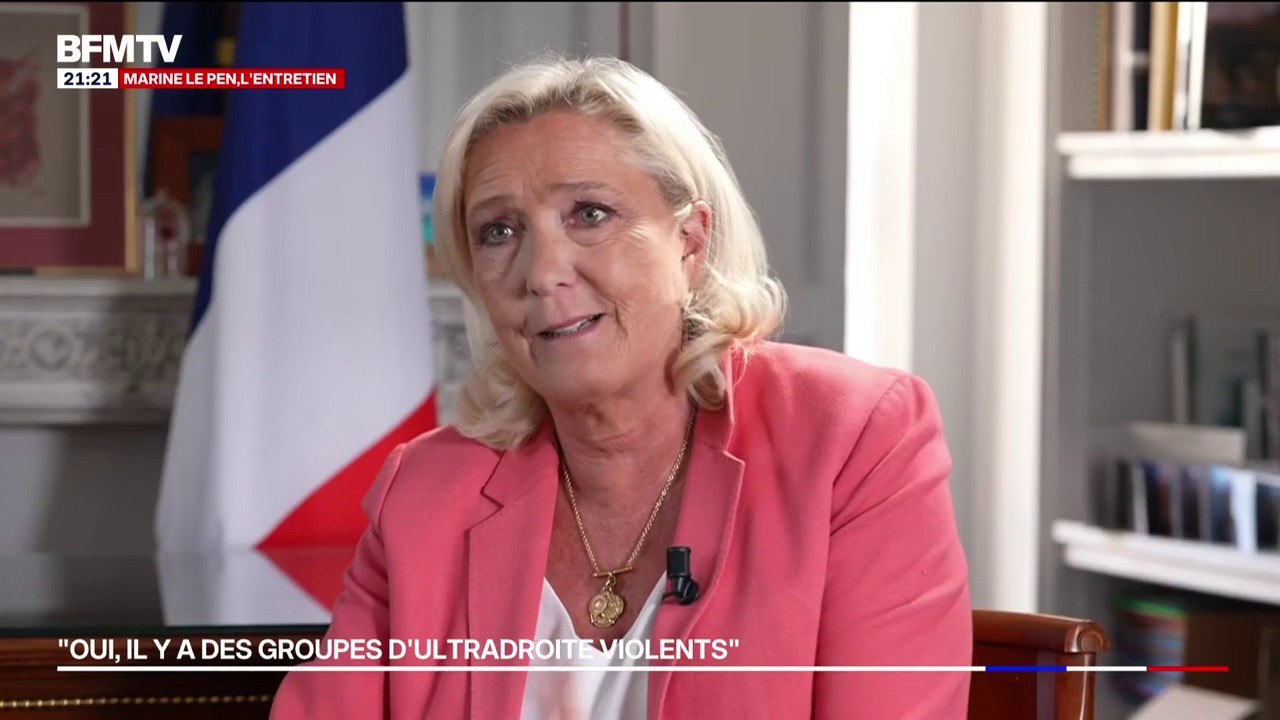 Saluts nazis dans la marche pour Quentin Deranque: "Il y a des groupuscules d'extrême droite, d'ultra droite qui peuvent être violents", déclare Marine Le Pen