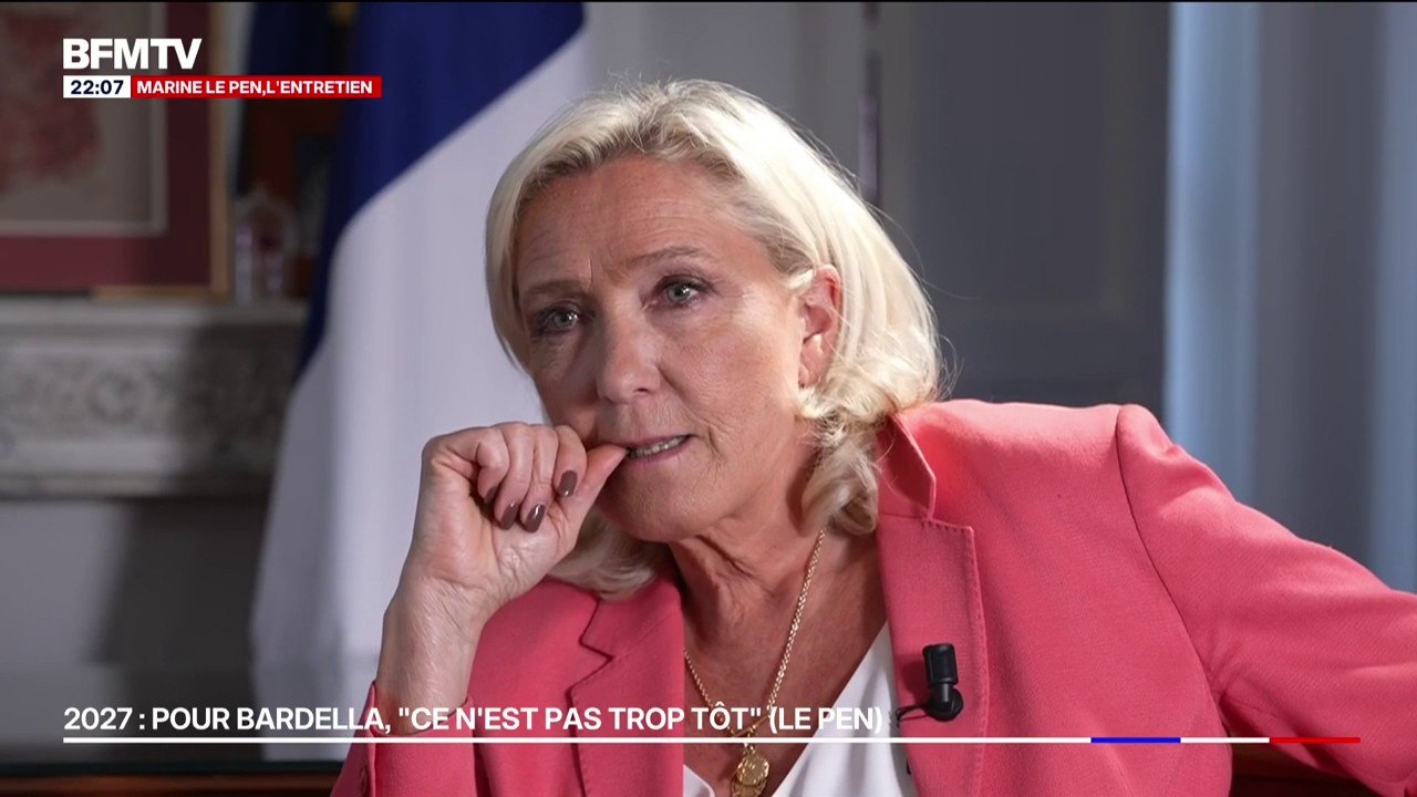 Marine Le Pen: "Nous avons fait, Jordan et moi, un choix commun: nous considérons que la meilleure configuration c'est que je sois présidente et qu'il soit mon Premier ministre"