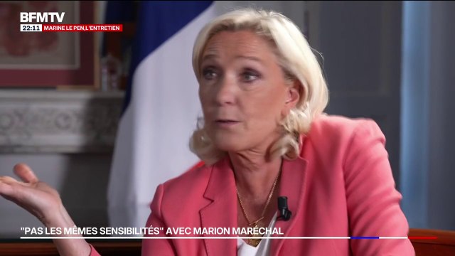 Marine Le Pen: Marion Maréchal et moi avons des sensibilités qui ne sont pas les mêmes