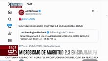🚨¡Última Hora! Ocurrió un microsismo magnitud 2.3 en Cuajimalpa, CDMX