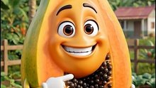 Papaya Hello Friend 👋🥭 | Cute 3D Cartoon Fruit Animation for Kids