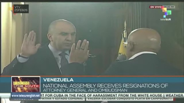 Venezuela | National Assembly receives resignations of Attorney General and Ombudsman