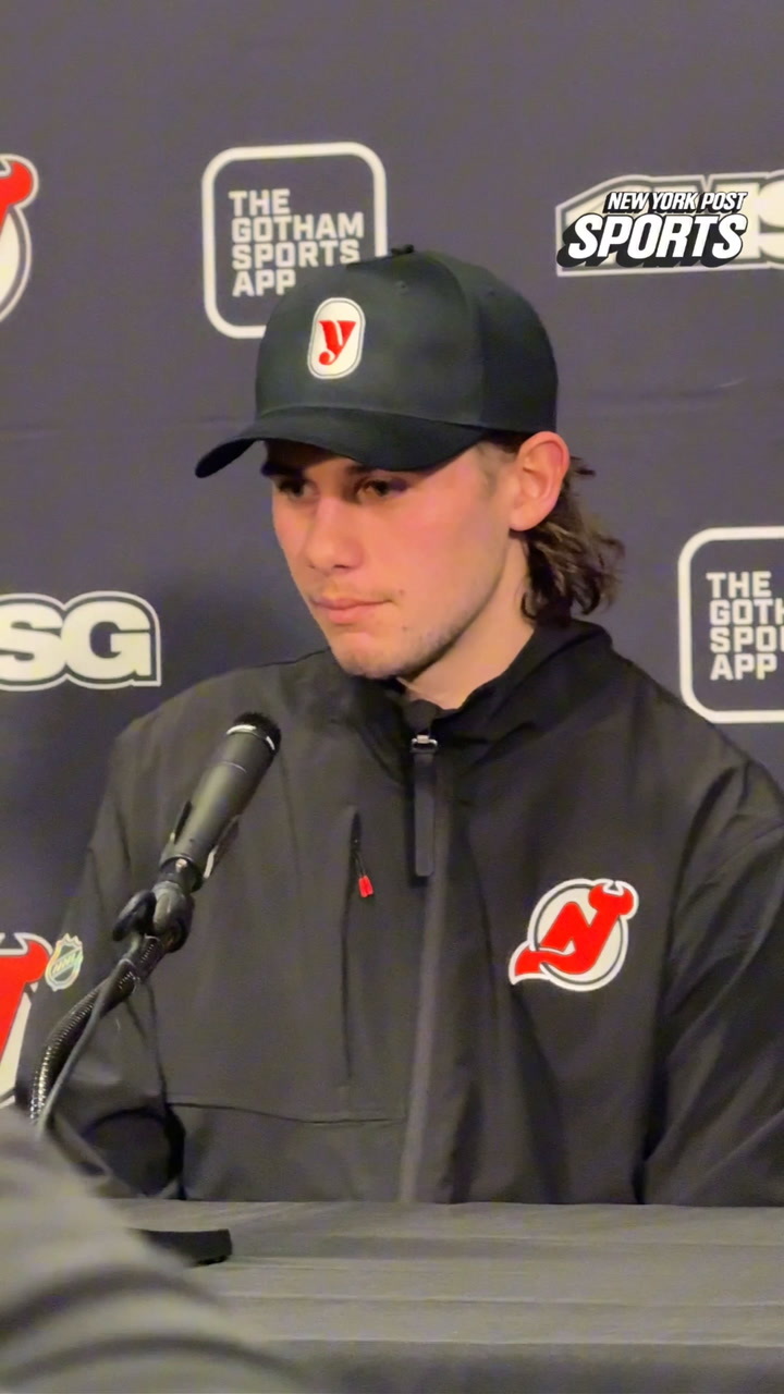 Jack Hughes responds to question asking if he agrees with Jeremy Swayman saying US Men’s Hockey ‘should have reacted differently’ during post-game call with Trump