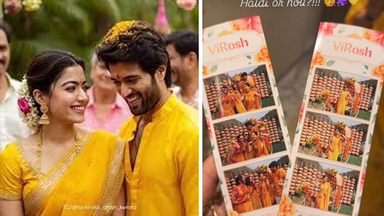 Rashmika Mandanna Vijay Deverakonda की Haldi Ceremony Inside Celebration, Wedding Photos...