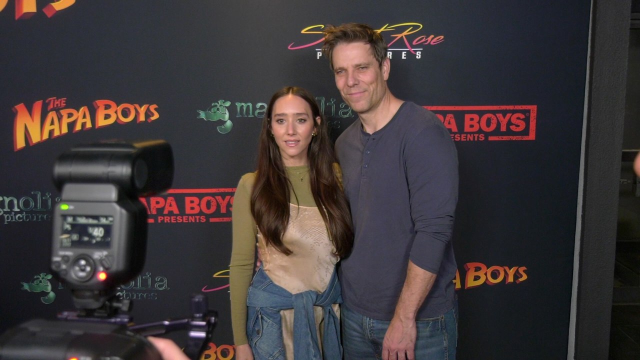 Patty Guggenheim and Kiel Kennedy on the red carpet at the Los Angeles premiere screening of "The Napa Boys"