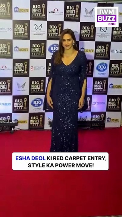 Esha Deol graced the red carpet at the Big Impact Awards 2026, presenting a poised and elegant appearance. Her presence added a refined highlight to the evening as she interacted with the media and attendees.