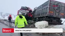 Sivas'ta 2 TIR çarpıştı: 1 ölü, 2 yaralı