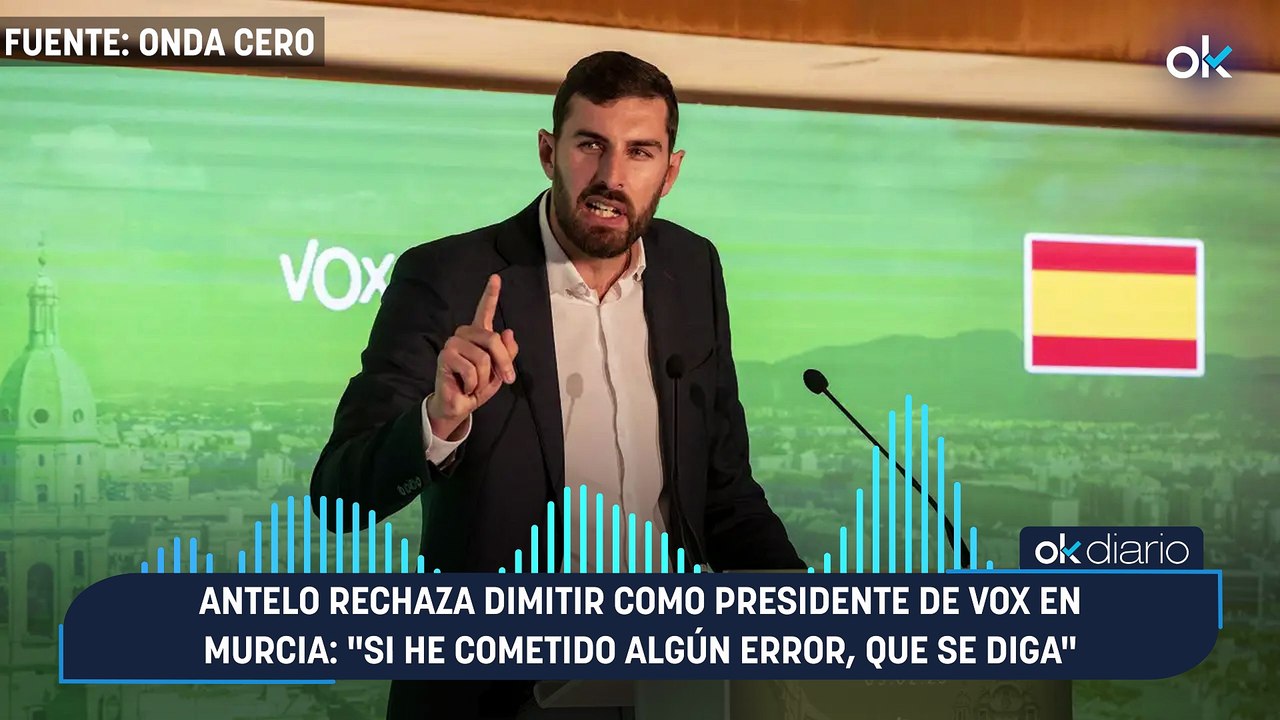Antelo rechaza dimitir como presidente de Vox en Murcia: “Si he cometido algún error, que se diga”
