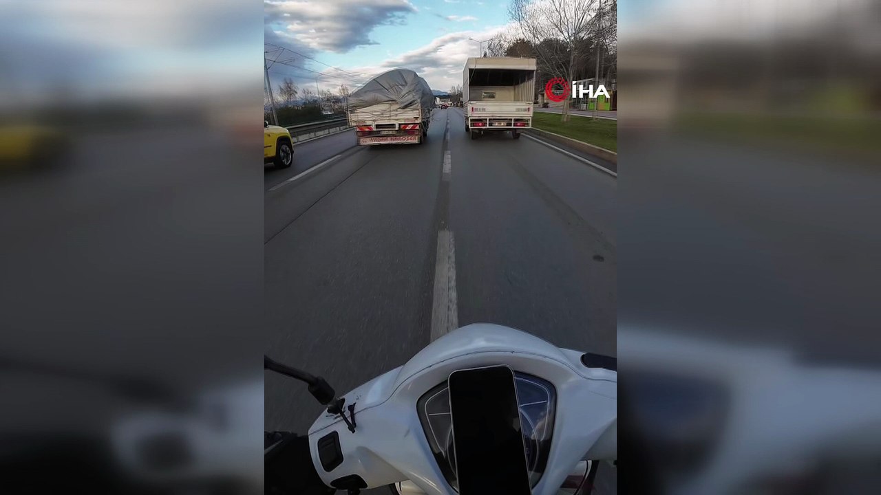 Antalya'da faciadan dönülen o anlar kamerada Motokurye ölümle burun buruna geldi