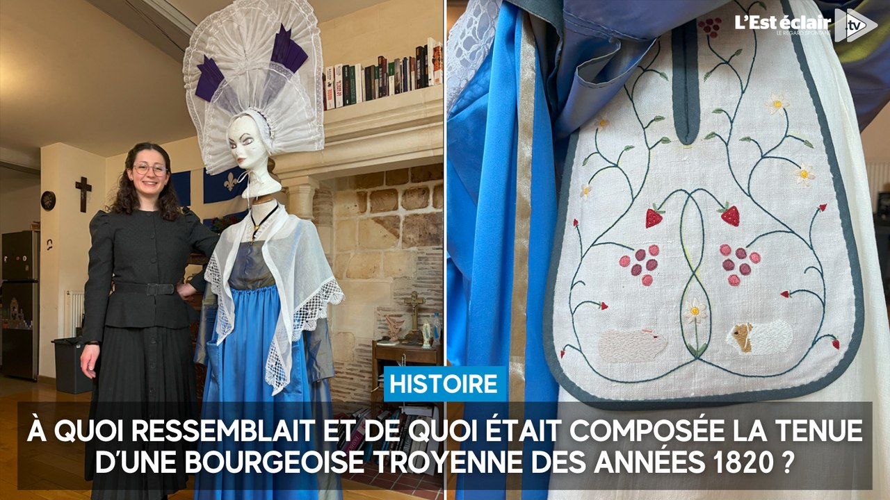 À quoi ressemblait et de quoi était composée la tenue d’une bourgeoise troyenne des années 1820 ?
