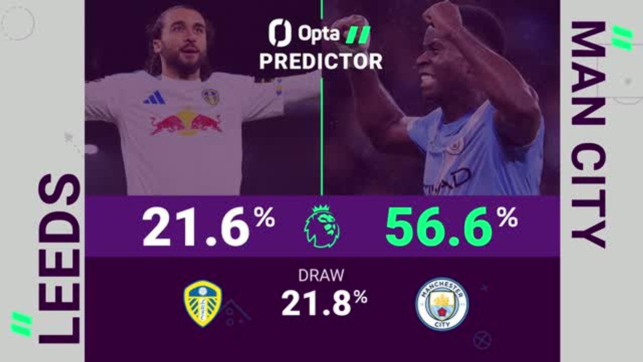 Leeds United v Manchester City - Opta Predictor