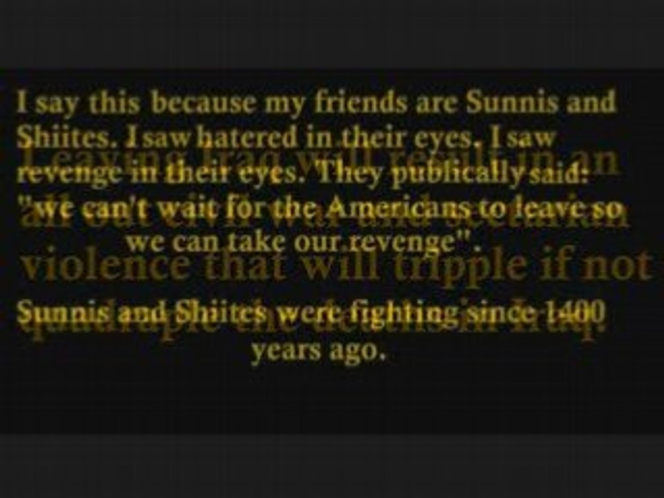 A message to the American people from an Iraqi citizen...