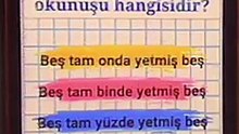 1- Ondalık Kesirlerin Okunuşu – 5. Sınıf Matematik #Shorts