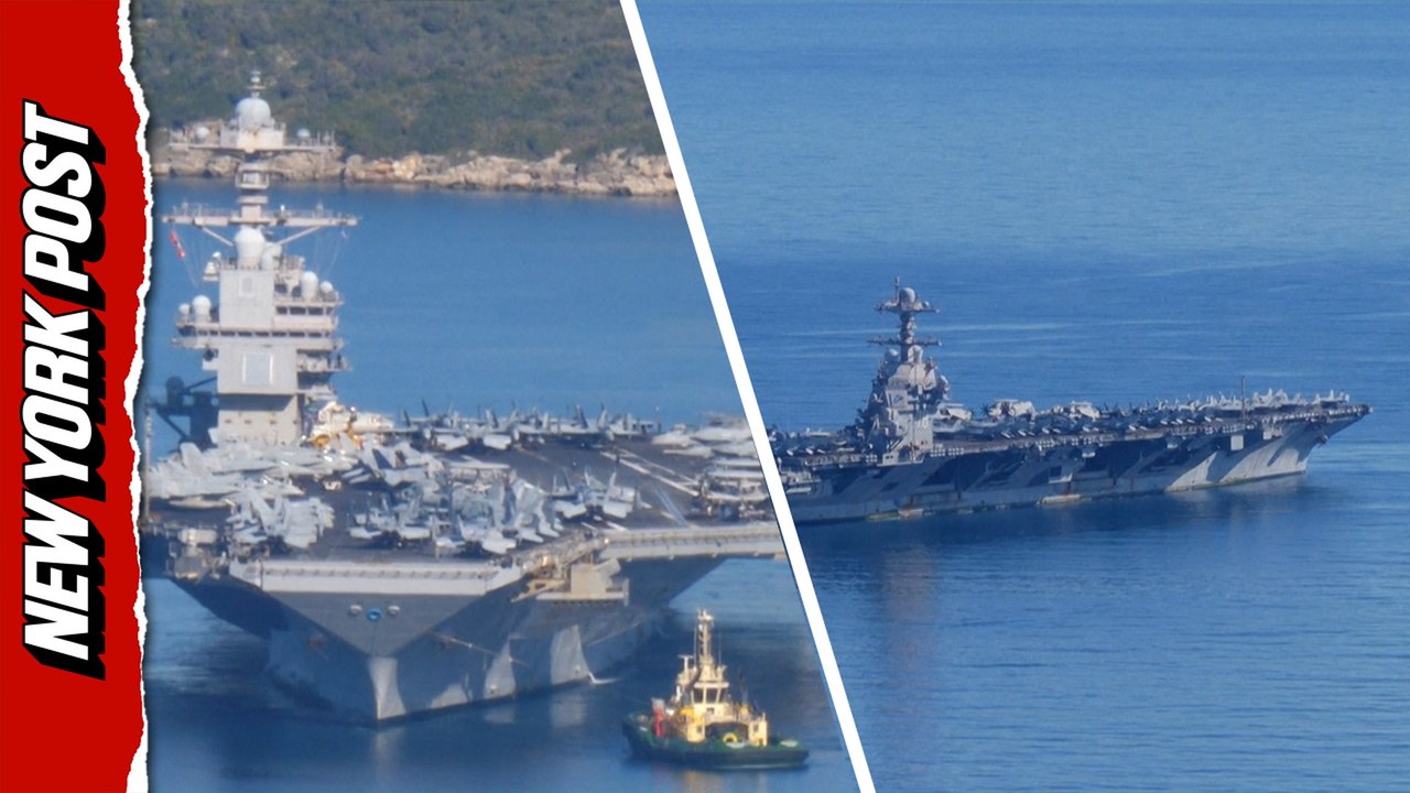 World's biggest warship, USS Gerald R Ford, leaves Crete – as US builds up forces in Middle East