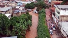 Drone registra desabamentos e alagamentos em Juiz de Fora