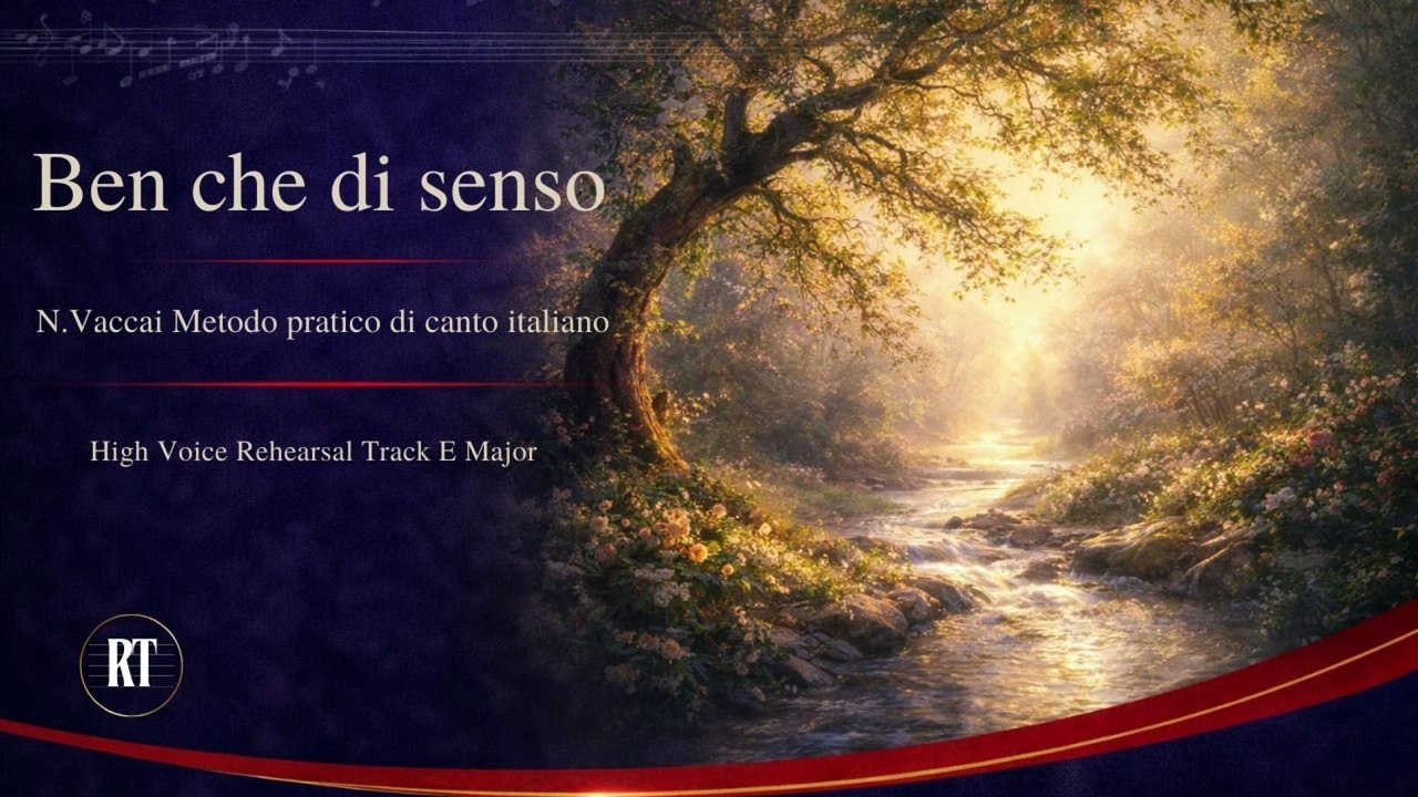 Vaccai | Ben che di senso | High Voice Rehearsal track | E Major