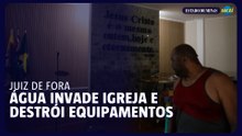 Igreja é invadida por enchente em Juiz de Fora