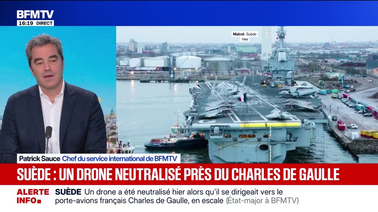 Un drone neutralisé près du porte-avions Charles de Gaulle, au nord de la Suède