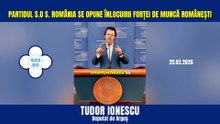 Partidul S.O S. România se opune înlocuirii forței de muncă românești