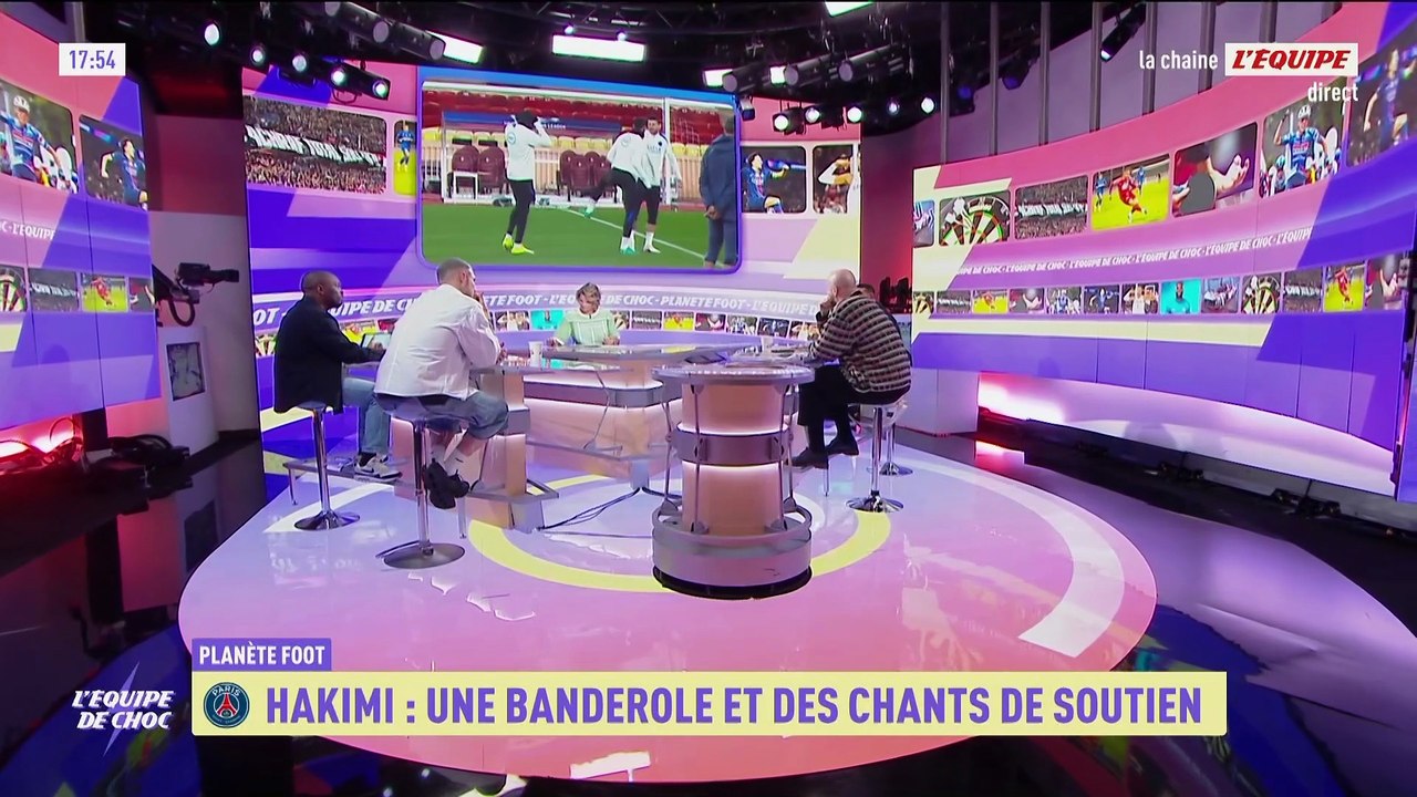 Banderole et chants : Achraf Hakimi soutenu au Parc des Princes par une partie des supporters du PSG  - Foot - Justice - PSG