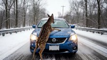 My heart is melted! Fawn staged a heartwarming rescue to save two frozen cats