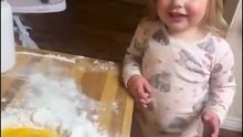 One-Year-Old Cracks Eggs Like a Pro — Future Pasta Chef! 🍝|| Heartsome 💖