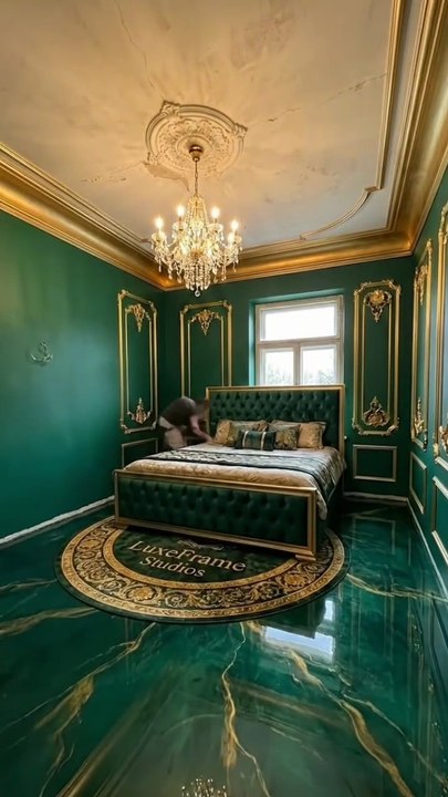 Emerald Royal Suite Bedroom Transformation | Luxury Epoxy Floor Makeover