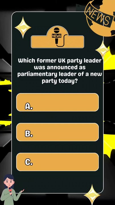 Which former UK party leader was announced as parliamentary leader of a new party today?