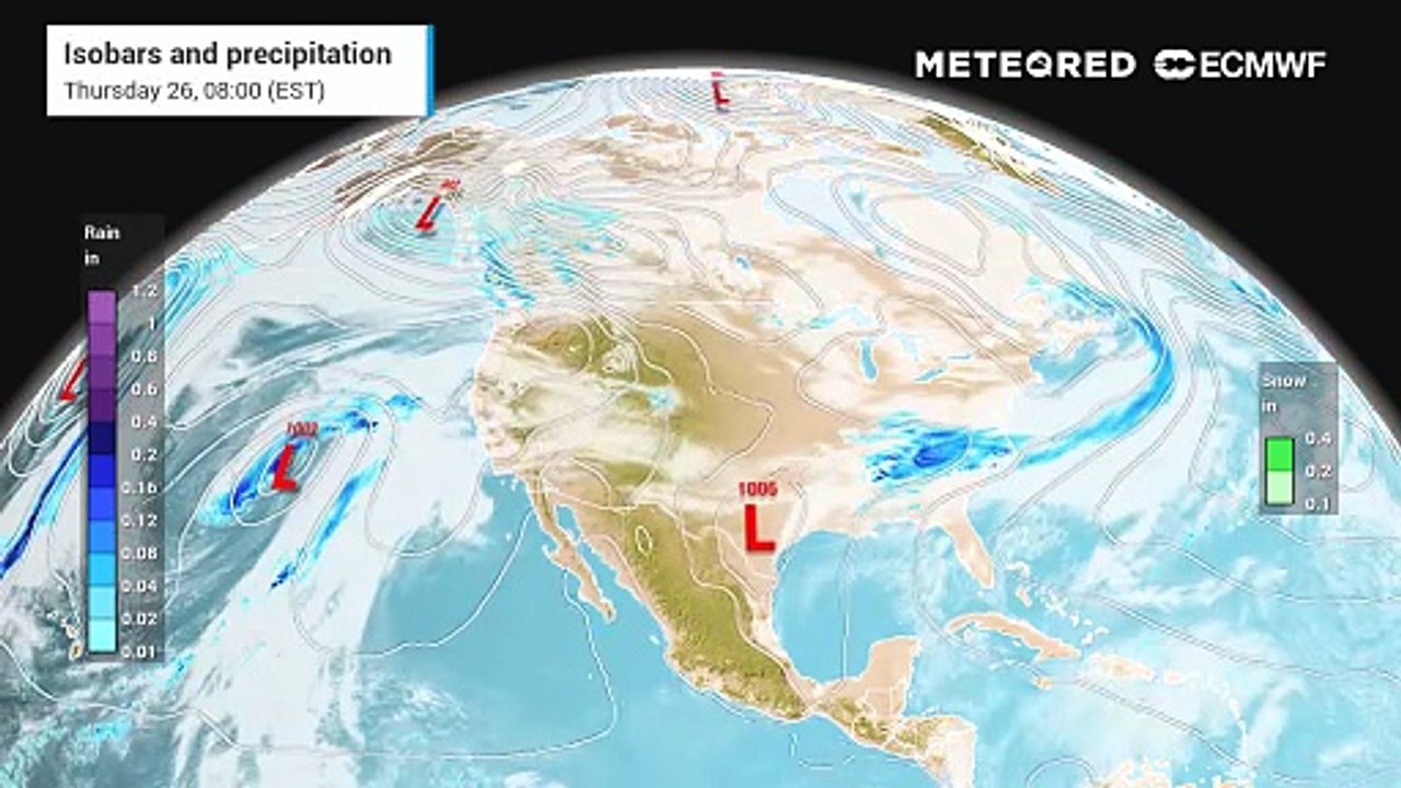 Storm Systems Track Across North America as High Pressure Builds Into the Weekend