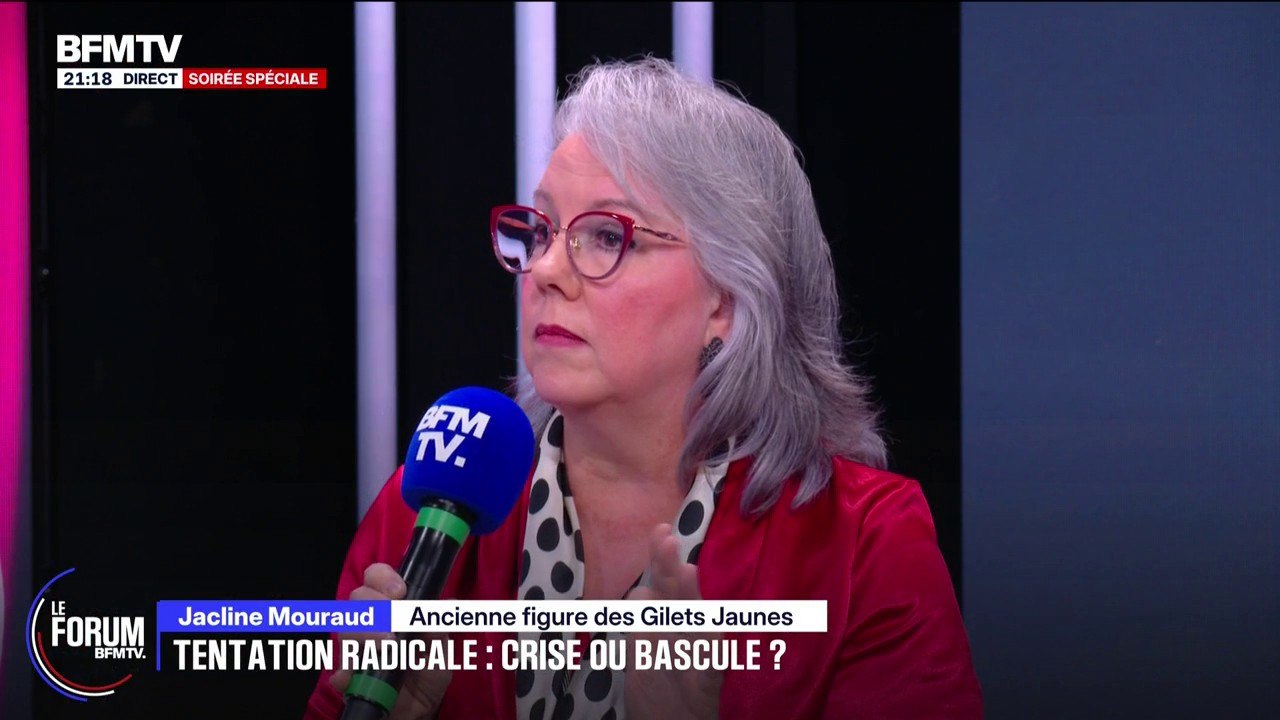 FORUM BFM - Violences politiques: "La défiance qu'on a actuellement (envers les politiques), c'est le thermomètre de la démocratie qui a de la fièvre", déclare Jacline Mouraud, ancienne figure des Gilets Jaunes