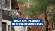 Novo deslizamento de terra destrói casas em Juiz de Fora