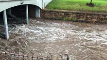 Bendigo Creek flush with water after rainfall event