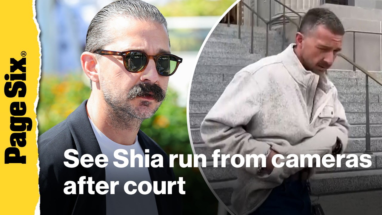 Shia LaBeouf tries to get away from cameras after criminal court appearance over Mardi Gras fight