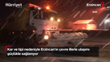 Kar ve tipi nedeniyle Erzincan’ın çevre illerle ulaşımı güçlükle sağlanıyor