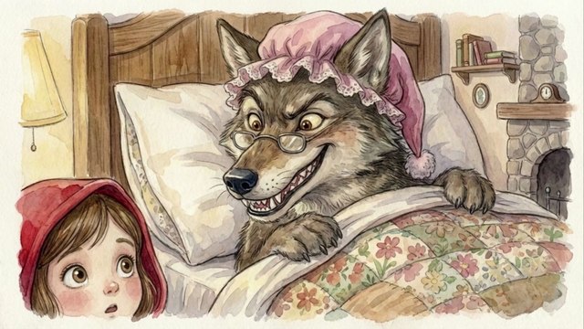 red riding hood wolf dressed as grandma When little red riding hood befriends the big bad wolf swipe to the last  photo to see the wolf disguised as grandma!   #littleredridinghood  #bigbadwolf #happyhalloween #dogcostume