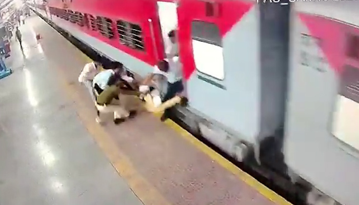 Caught on CCTV: Woman Constable Saves 75-Year-Old at Purna Station