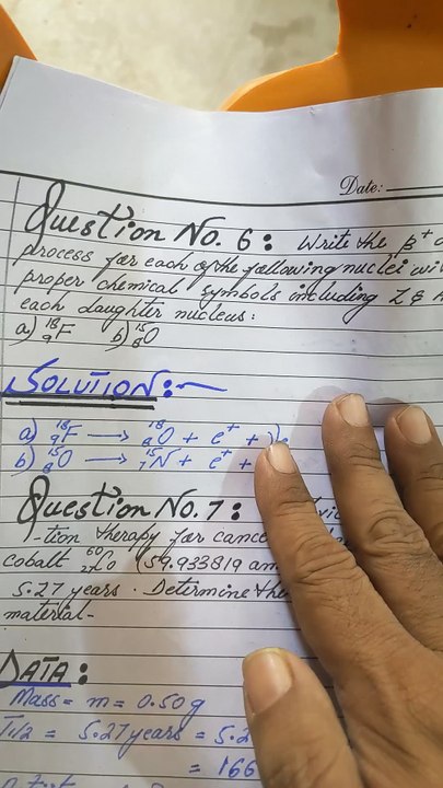 Class 12 Physics Solved Numerical Sindh board New book Chapter No 27 Nuclear Physics question 6