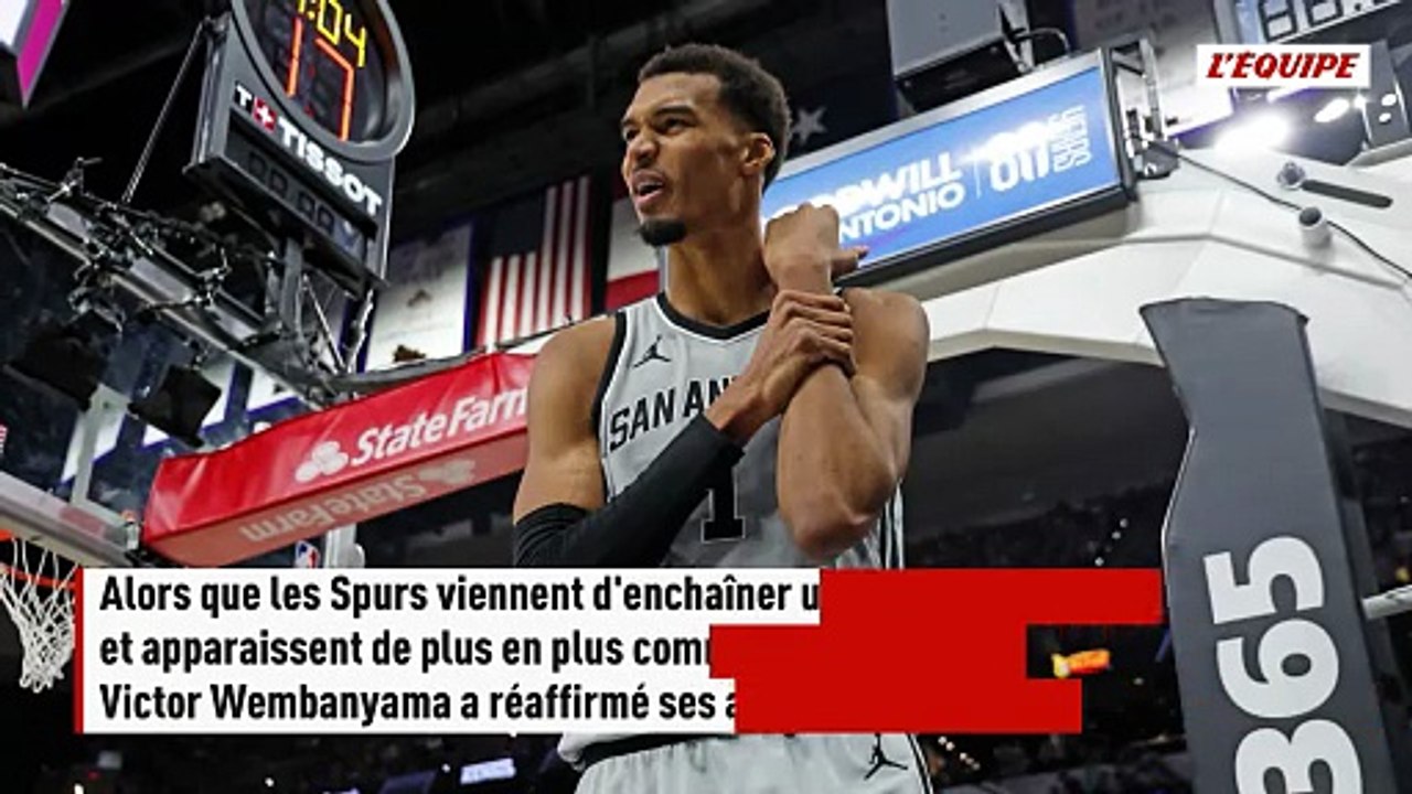 Victor Wembanyama sur le titre de MVP : « Je suis dans la discussion mais je dois mettre les gaz » - Basket - NBA
