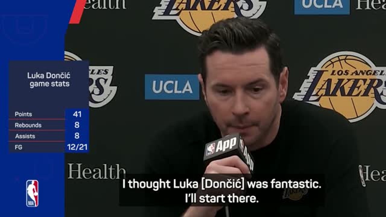 Doncic was 'fantastic' in Lakers loss - Redick