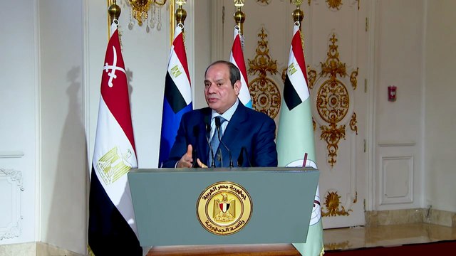 الرئيس السيسي: مصر دايما بتحاول تقوم بدور إيجابي في إطفاء اي نيران وإي مشاكل